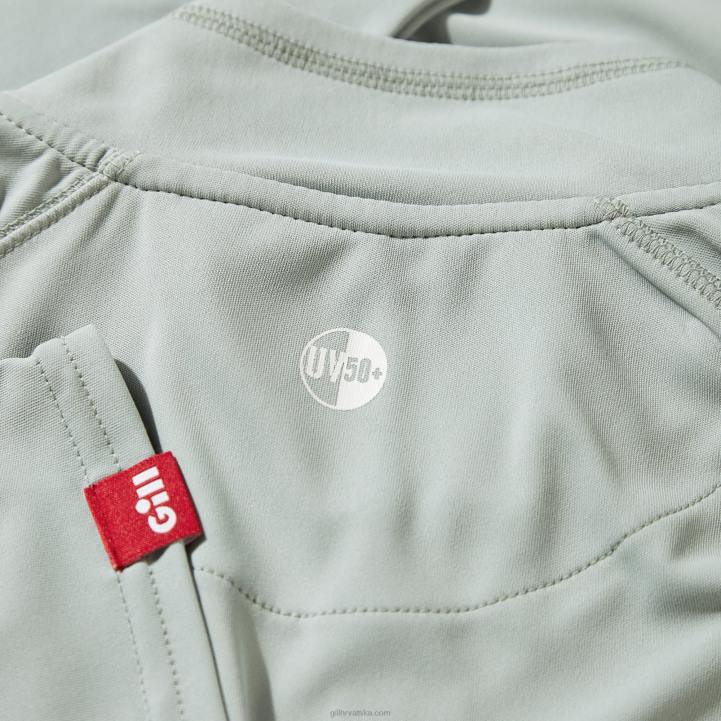 Gill Marinemuška uv tec majica s patentnim zatvaračem - dugi rukav Z82L218 srednje siva - Image 3
