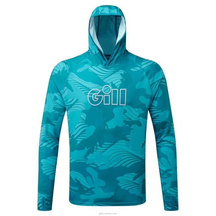 Gill Marinexpel tec majica s kapuljačom u kamuflažu Z82L51 kamuflaž za bazen - Image 4