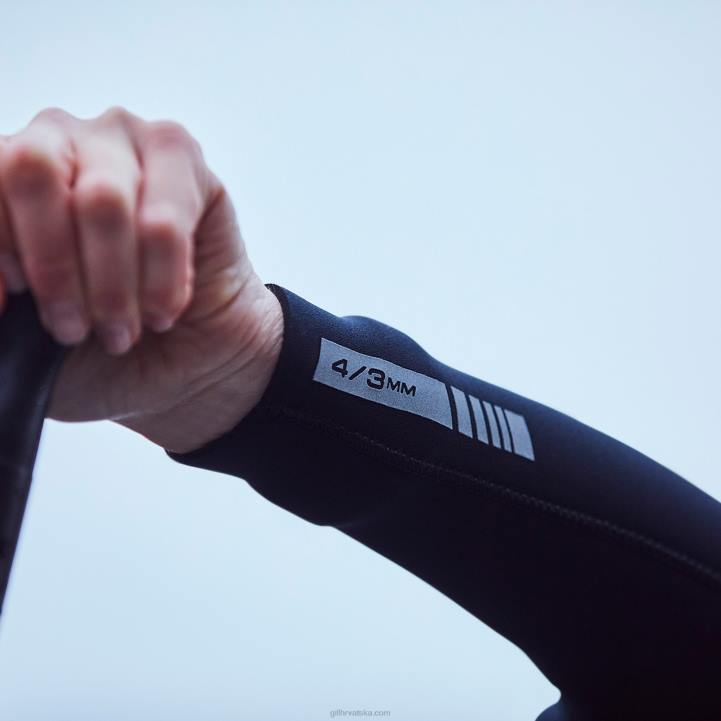 Gill Marinežensko ronilačko odijelo za potragu, patentni zatvarač na leđima 4/3 mm Z82L341 crno