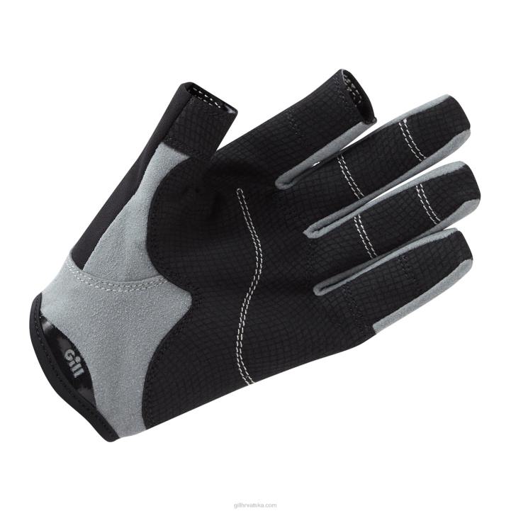 Gill Marinejunior palubne rukavice - dugi prst Z82L136 crno